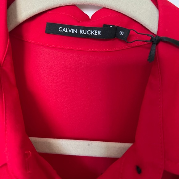 Calvin Rucker Be Near Me Cold Shoulder Ruffle Top - Picture 7 of 9